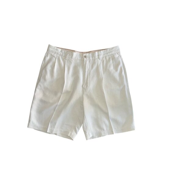 Tommy Bahama 8 inch Mens Pleated Dress Shorts 100% Silk Size 35 - Picture 2 of 7